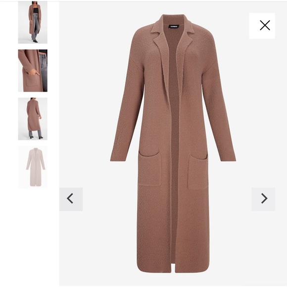 Express Cozy Notch Collar Duster Cardigan - Picture 5 of 10